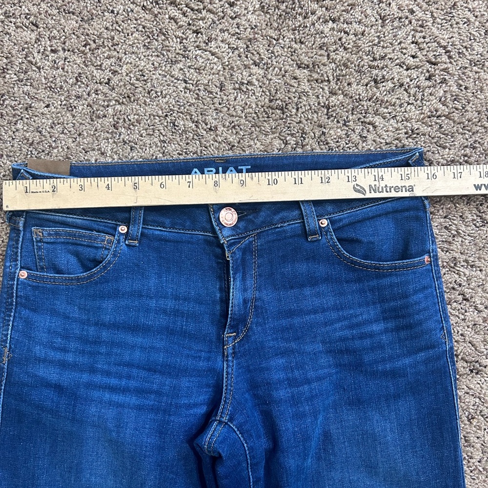 Ariat Women's Flare Jeans in Deep Blue - Picture 2 of 7